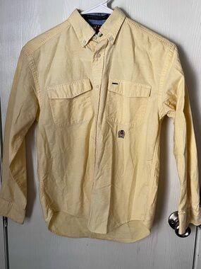 Tommy Hilfiger Yellow Button-Down Shirt Size Medium